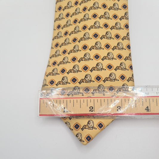 Simpson Lion Pattern Mens Silk Tie Classic Designer Necktie Formal Business Vintage Mens Tie UK BX8