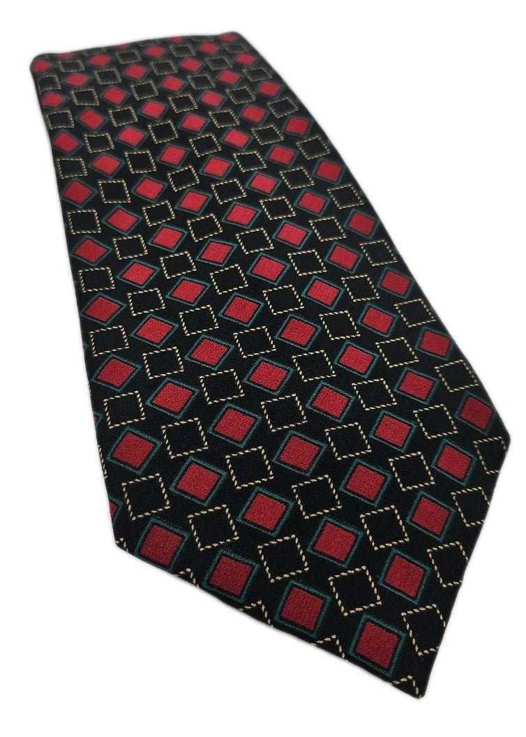 Liberty Black Diamond Geometric Mens Silk Tie Wedding Formal Neck Tie BX13