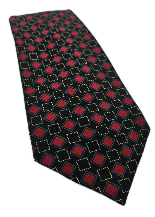 Liberty Black Diamond Geometric Mens Silk Tie Wedding Formal Neck Tie BX13