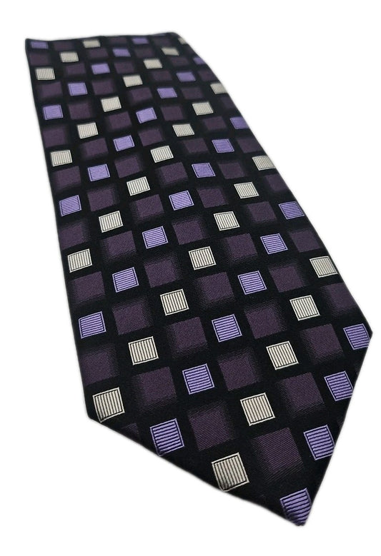 Van Buck purple Geometric Mens Silk Tie Wedding Formal Neck Tie BX15