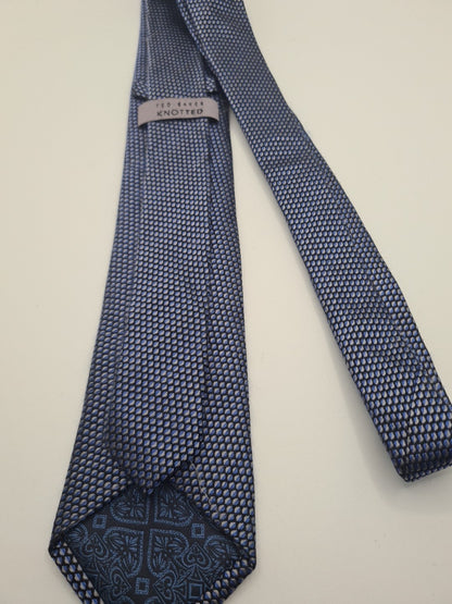 Ted Baker Blue Spotty Mens Silk Tie Classic Designer Necktie Formal Spotted Vintage Mens Tie UK BX5