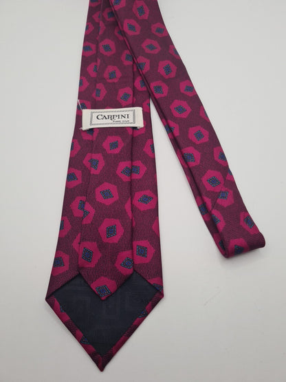 Vintage Retro pattern Purple Mens Silk Tie Classic Designer Necktie Vintage Mens Tie UK BX12