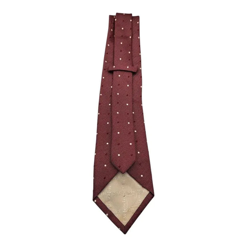 TM Lewin Deep Red & Beige Wedding formal Neck tie  Silk Tie