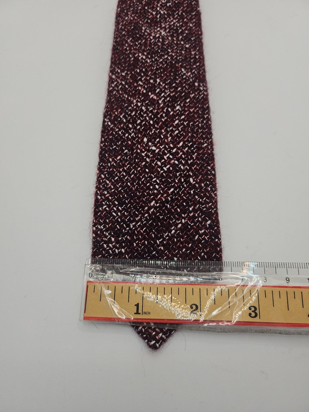 T.M Lewin Burgundy Woven Wool Mix Mens Tie Wedding Formal Neck Tie BX16