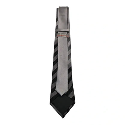 Jeff Banks Grey & Black Striped Wedding formal Neck tie  Style Tie