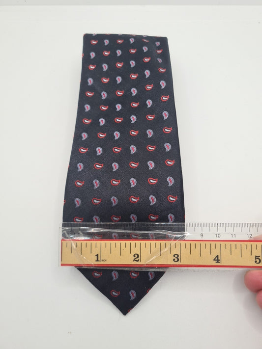 Van Buck Black Paisley Mens Silk Tie Classic Designer Necktie Formal Paisley Vintage Mens Tie UK BX6