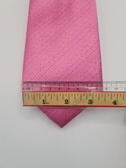 Charles Tyrwhitt Pink Spotty Mens Silk Tie Classic Designer Necktie Spotted Vintage Mens Tie UK BX13