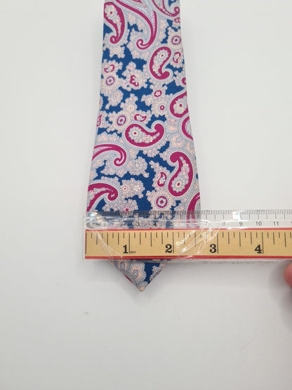 John Francomb Skinny paisley Pattern Mens Silk Tie Classic Designer Necktie Paisley Vintage Mens Tie UK BX12