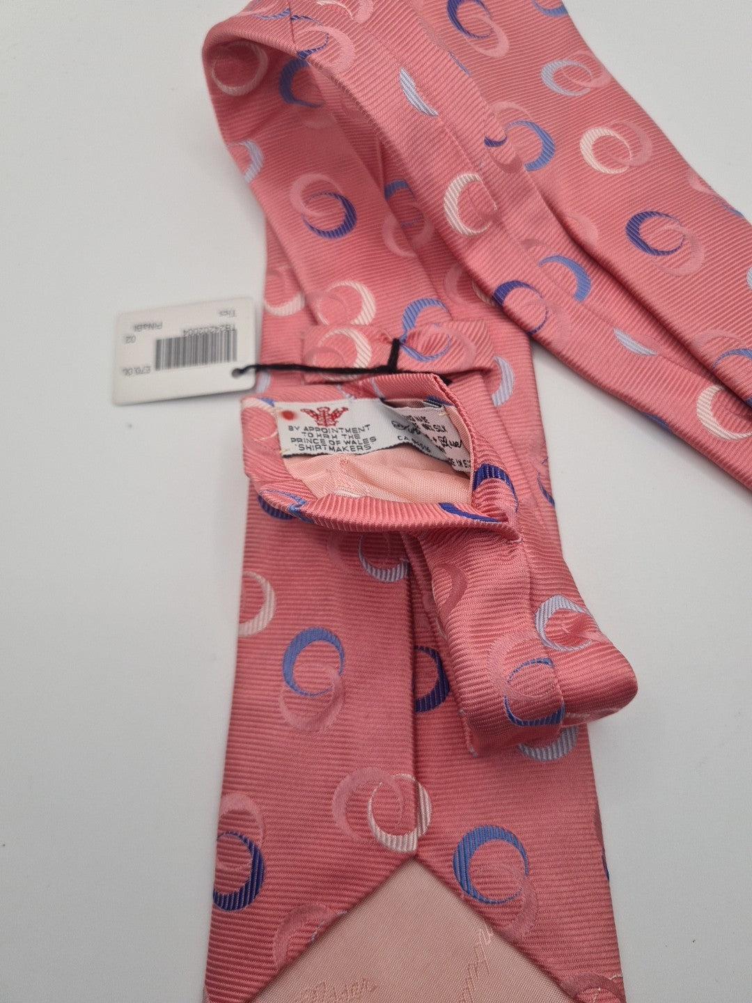 Turbull & Asser NWT Pink Circle Mens Silk Tie Classic Designer Necktie Vintage Mens Tie UK BX11