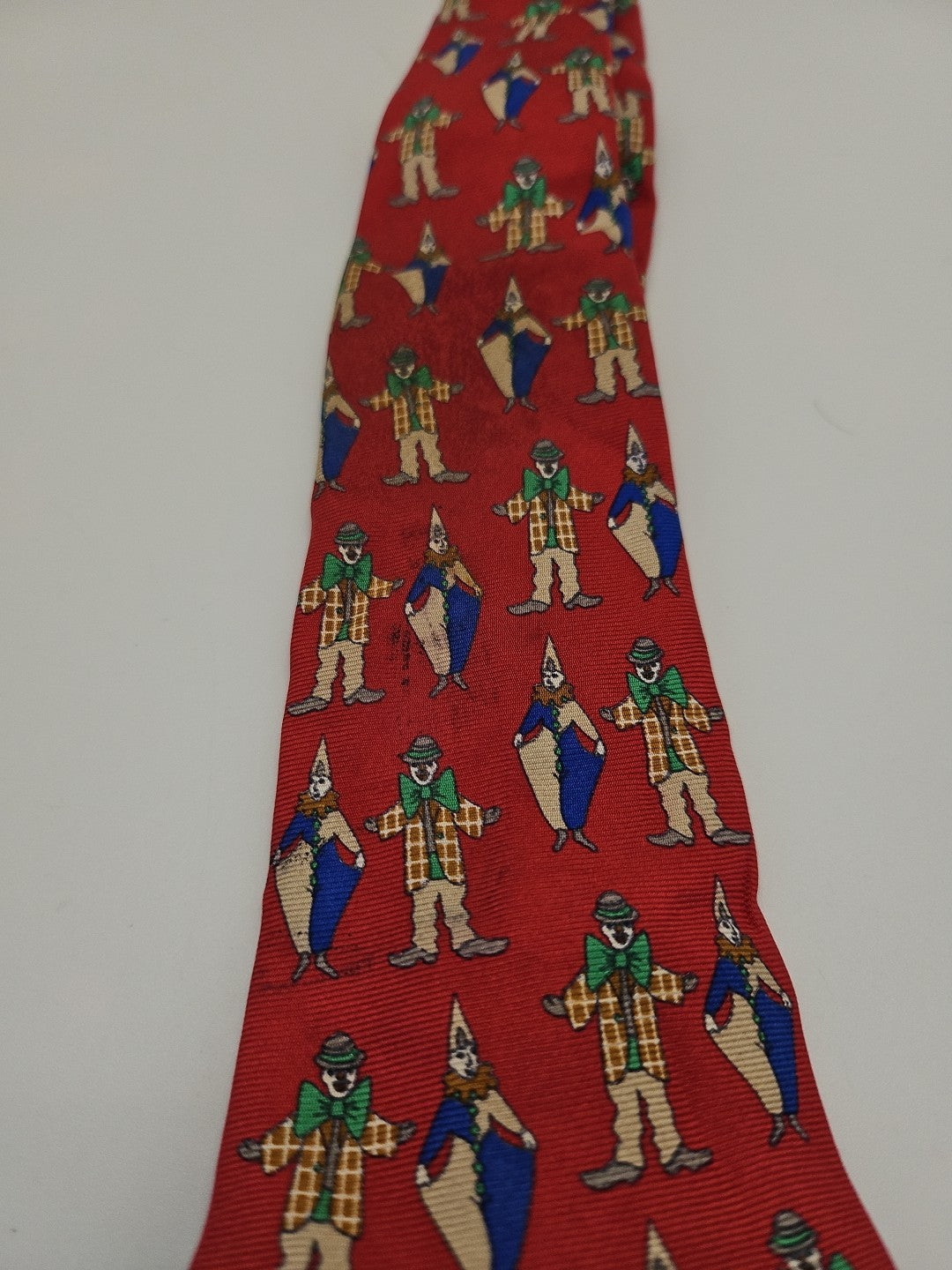 Clown tarot Harrods Tie | Reworked Vintage Mens Tie UK | Statement Novelty BX13