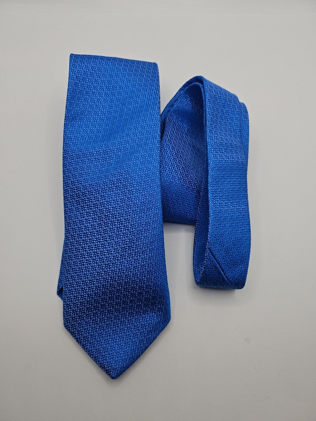 Plain Blue Woven pattern Mens Silk Tie Wedding Formal Neck Tie BX15