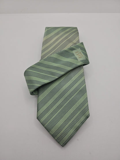 Daks Green Striped Mens Silk Tie Wedding Formal Neck Tie BX11