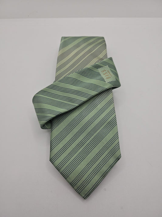 Daks Green Striped Mens Silk Tie Wedding Formal Neck Tie BX11