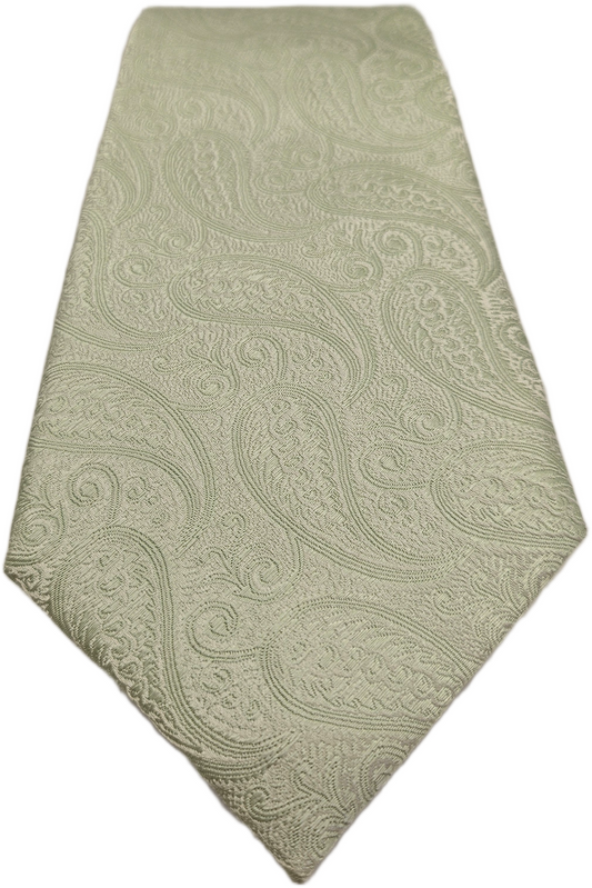 Hawes and Curtis Silk Tie Men Mint Green Sage Paisley Jacquard Wedding Necktie BX1 Mens Vintage