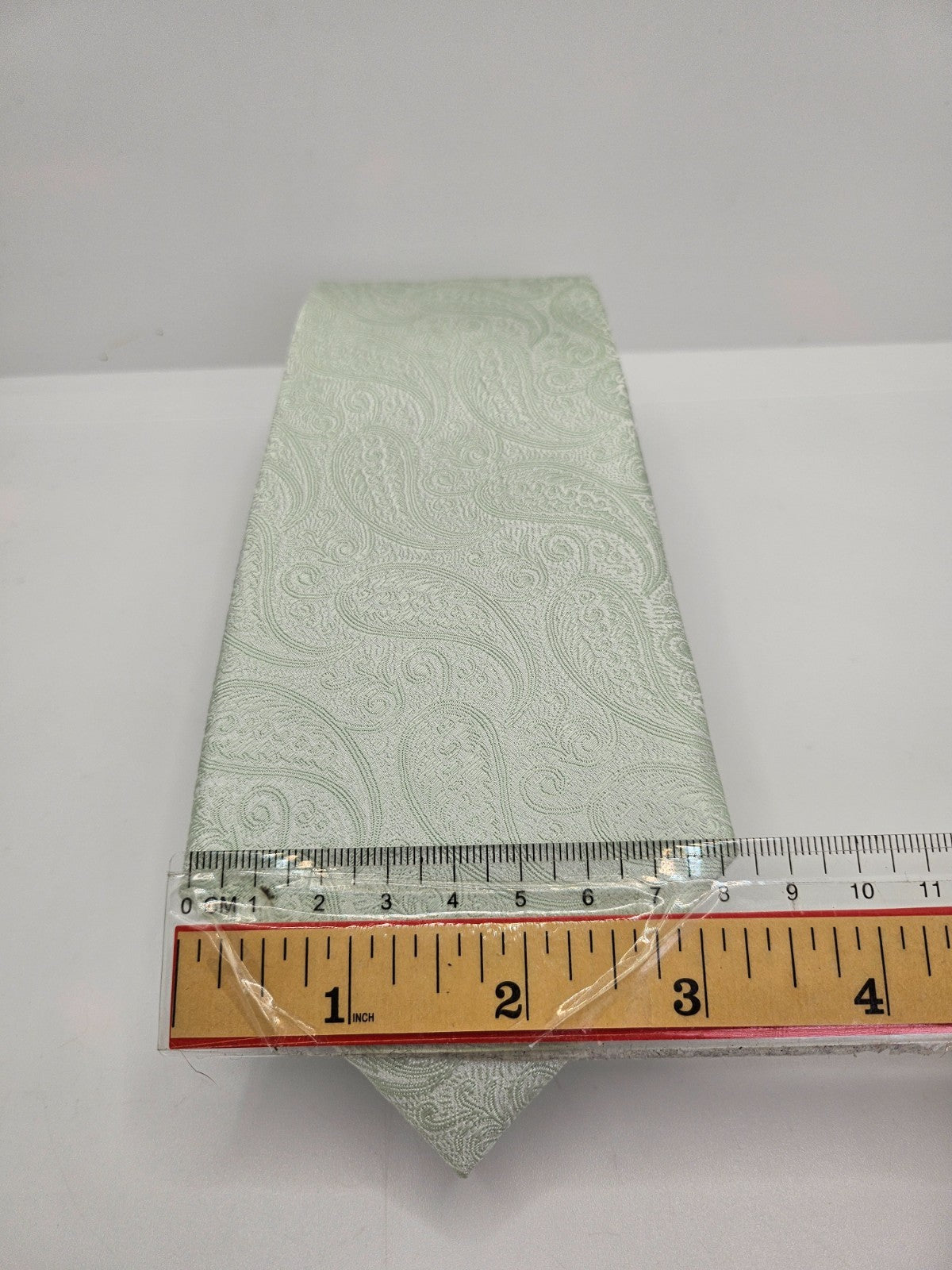 Hawes and Curtis Silk Tie Men Mint Green Sage Paisley Jacquard Wedding Necktie BX1 Mens Vintage