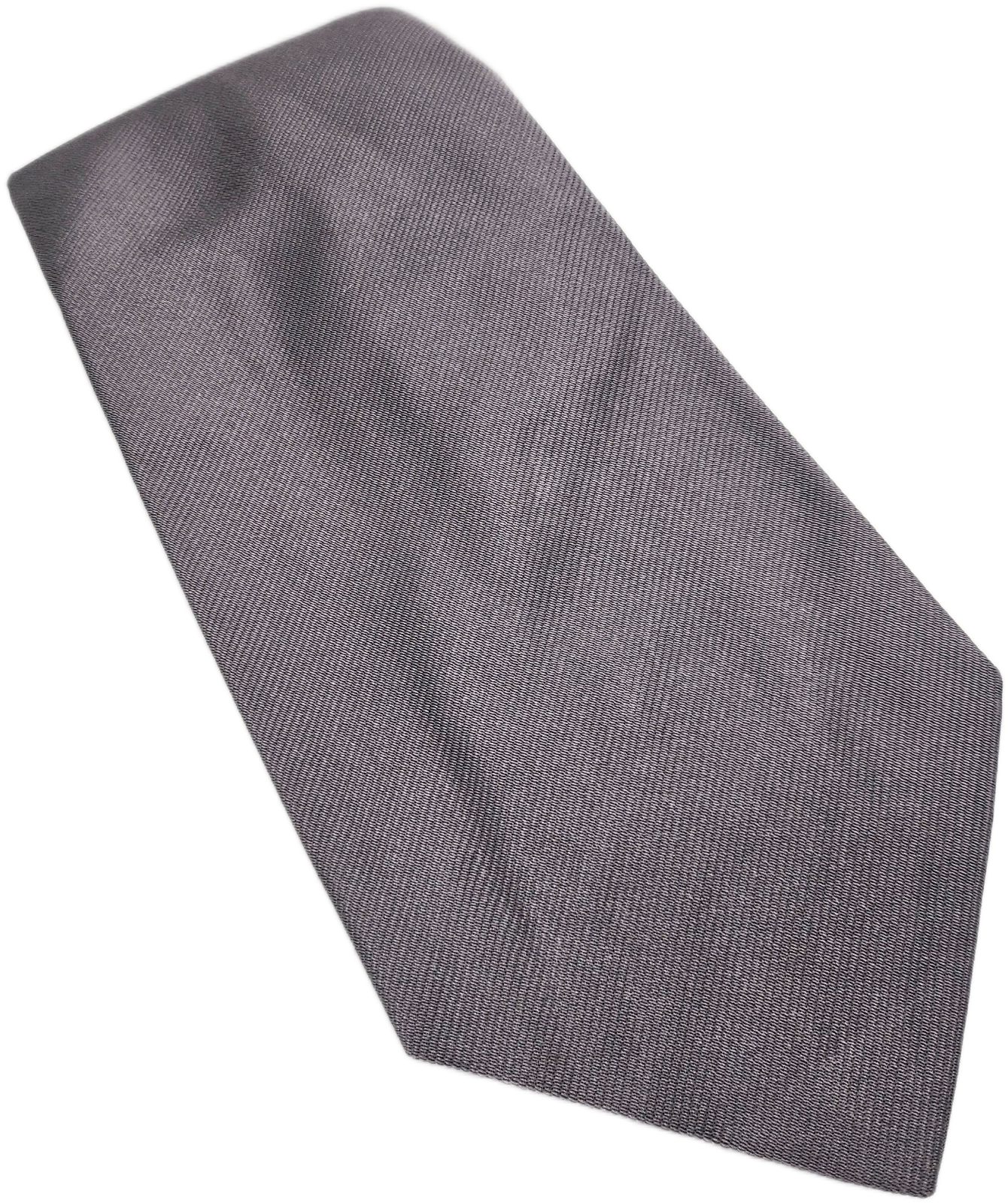 Polo Ralph Lauren Silk Tie Mens Silver Grey Ribbed Wedding Formal Neck Tie BX10 Vintage Retro