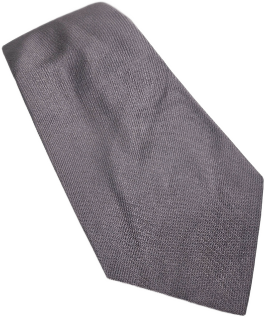 Polo Ralph Lauren Silk Tie Mens Silver Grey Ribbed Wedding Formal Neck Tie BX10 Vintage Retro