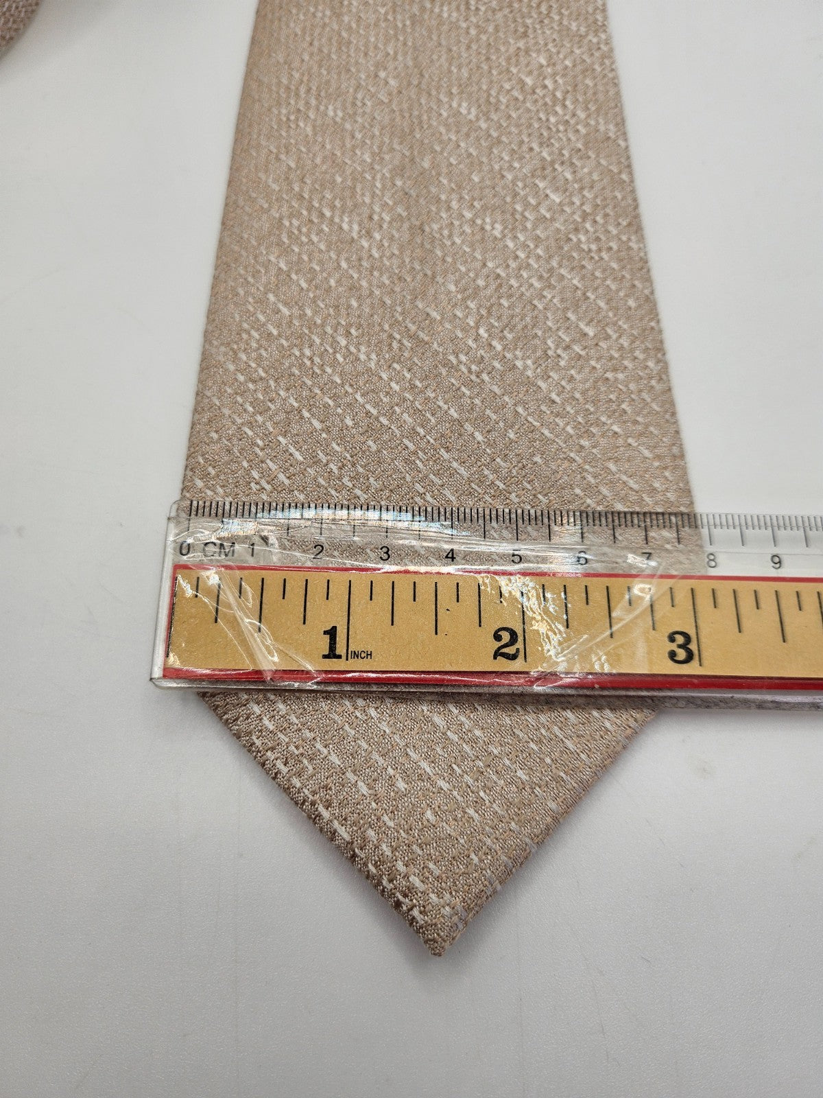 Charles Tyrwhitt Mens Silk Tie Beige Woven Style Vtg Retro Wedding Neck Tie R1 Vintage Formal