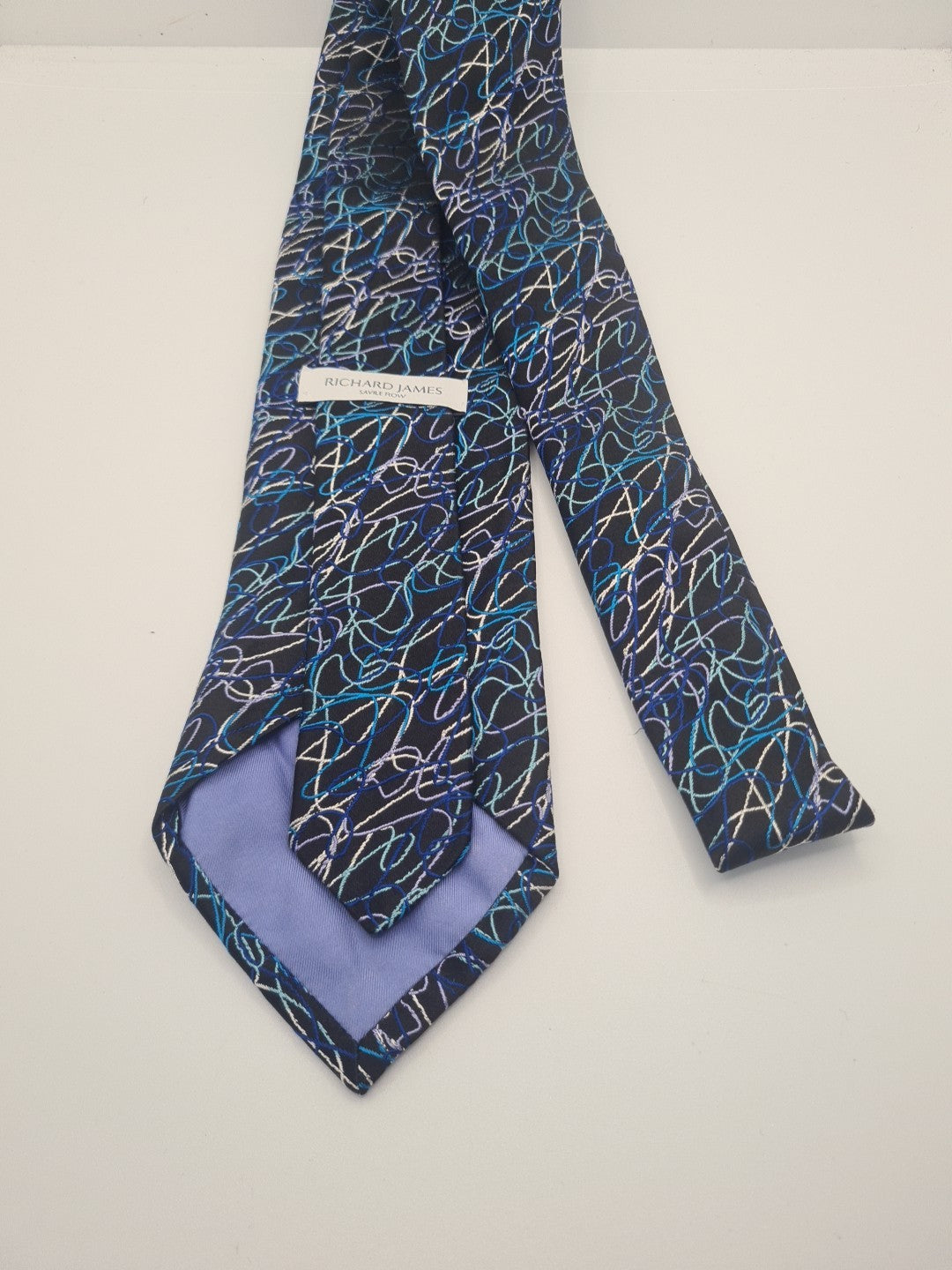 Richard james Saville Row Mens Silk Tie Classic Designer Necktie Formal Vintage Mens Tie UK BX9