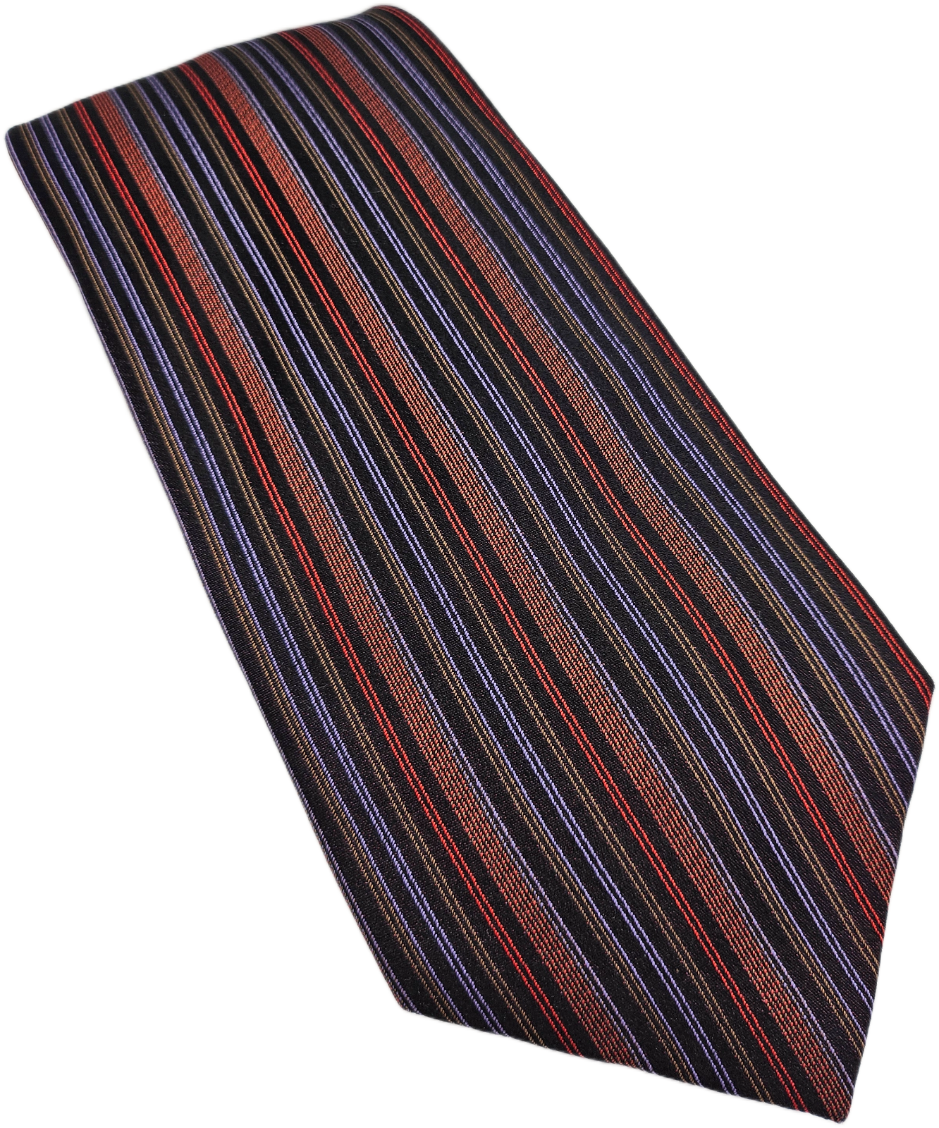 Ben Sherman Silk Tie Mens Multi Striped Business Wedding Retro Vtg Necktie BX26