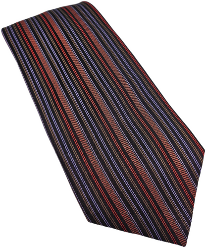 Ben Sherman Silk Tie Mens Multi Striped Business Wedding Retro Vtg Necktie BX26