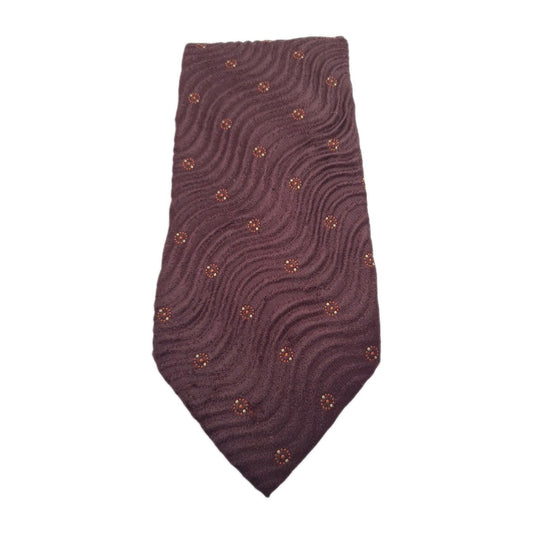 Ermenegildo Zegna Brown Wide Vintage Silk Tie | Designer Mens Tie UK  BX10
