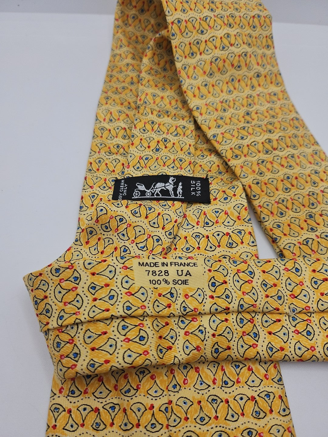 Hermes yellow 7828 Pattern Designer Mens Silk Tie Wedding Formal Neck Tie BX18