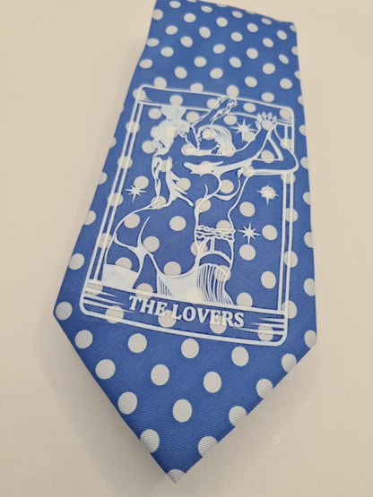 Blue Spotty Alternative Tie Reworked Vintage Mens Tie UK  Statement Novelty BX11