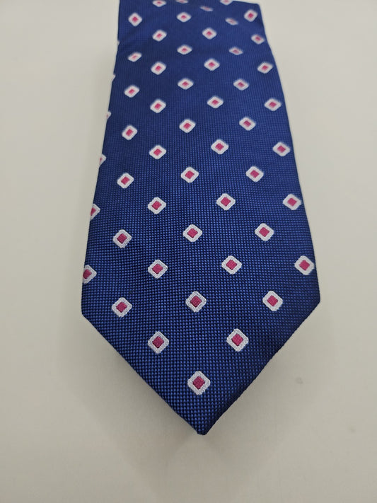 Charles Tyrwhitt Blue/Pink Pattern Mens Silk Tie Wedding Formal Neck Tie BX17