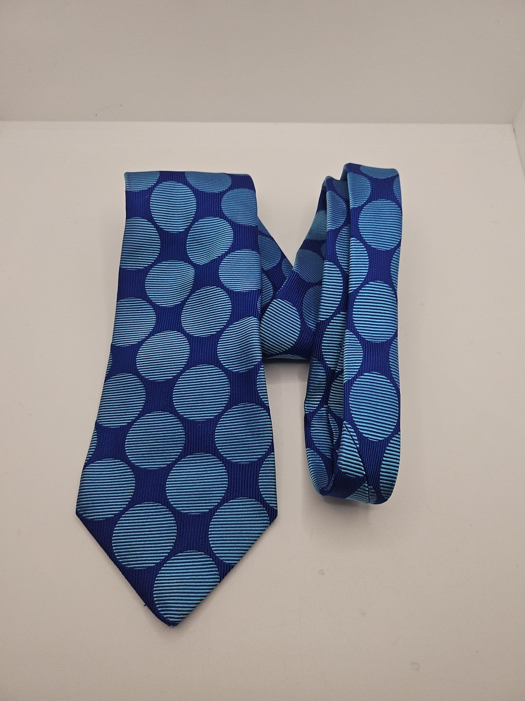Richard James Blue Retro Circle Mens Silk Tie Wedding Formal Neck Tie BX18
