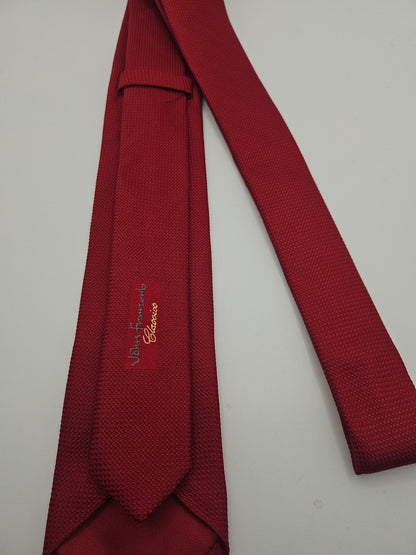 Red Plain Woven Mens Silk Tie Wedding Formal Neck Tie BX16