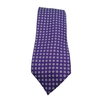 Purple geometric pattern Mens Silk Tie Classic Designer Necktie Formal Geometric Vintage Mens Tie UK BX6
