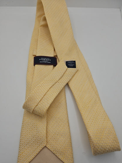 Charles Tyrwhitt Yellow Woven Mens Silk Tie Wedding Formal Neck Tie BX16