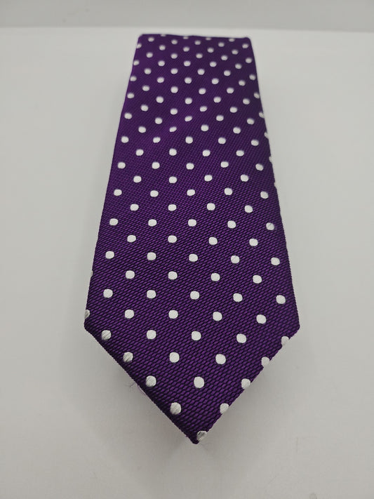 Van Buck Purple Spotted Red Label Mens Silk Tie Wedding Formal Neck Tie BX18