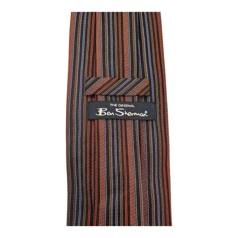 Ben Sherman Black Rainbow Wedding formal Neck tie  Heavy Silk Tie