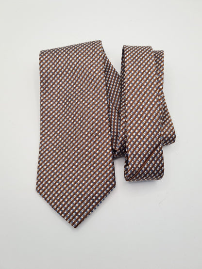 Tom James Brown Stripe Mens Silk Tie Classic Designer Necktie Striped Vintage Mens Tie UK BX13