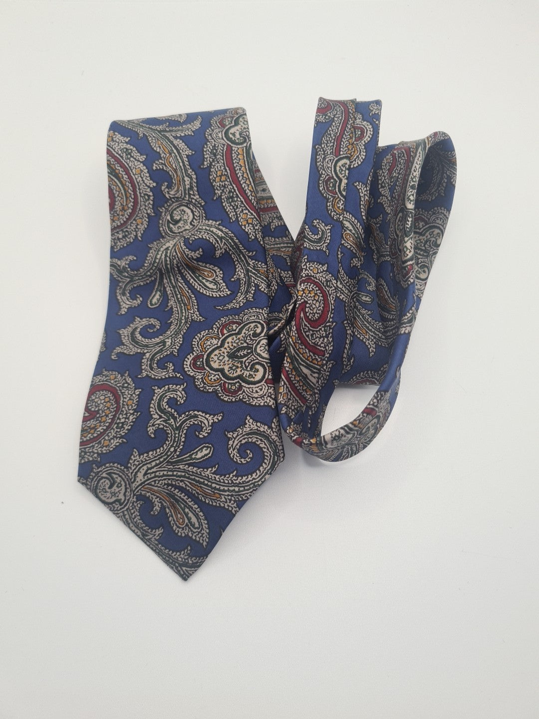 Harrods Blue Pattern Mens Silk Tie Classic Designer Necktie Formal Vintage Mens Tie UK BX9