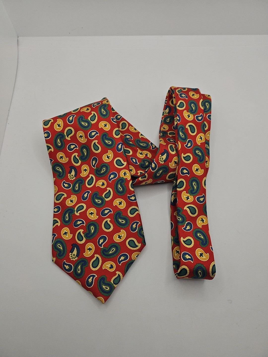 Gieves & Hawkes Red Paisley pattern Mens Silk Tie Wedding Formal Neck Tie BX17