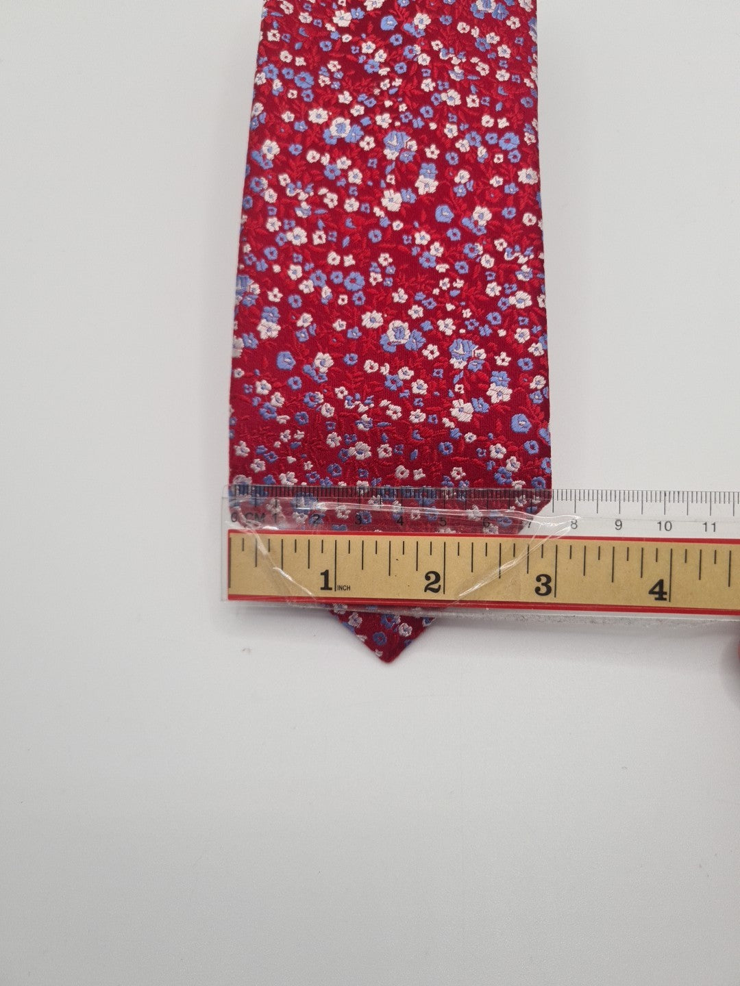 Paul Costelloe Red Flower Mens Silk Tie Classic Designer Necktie Formal Vintage Mens Tie UK BX10