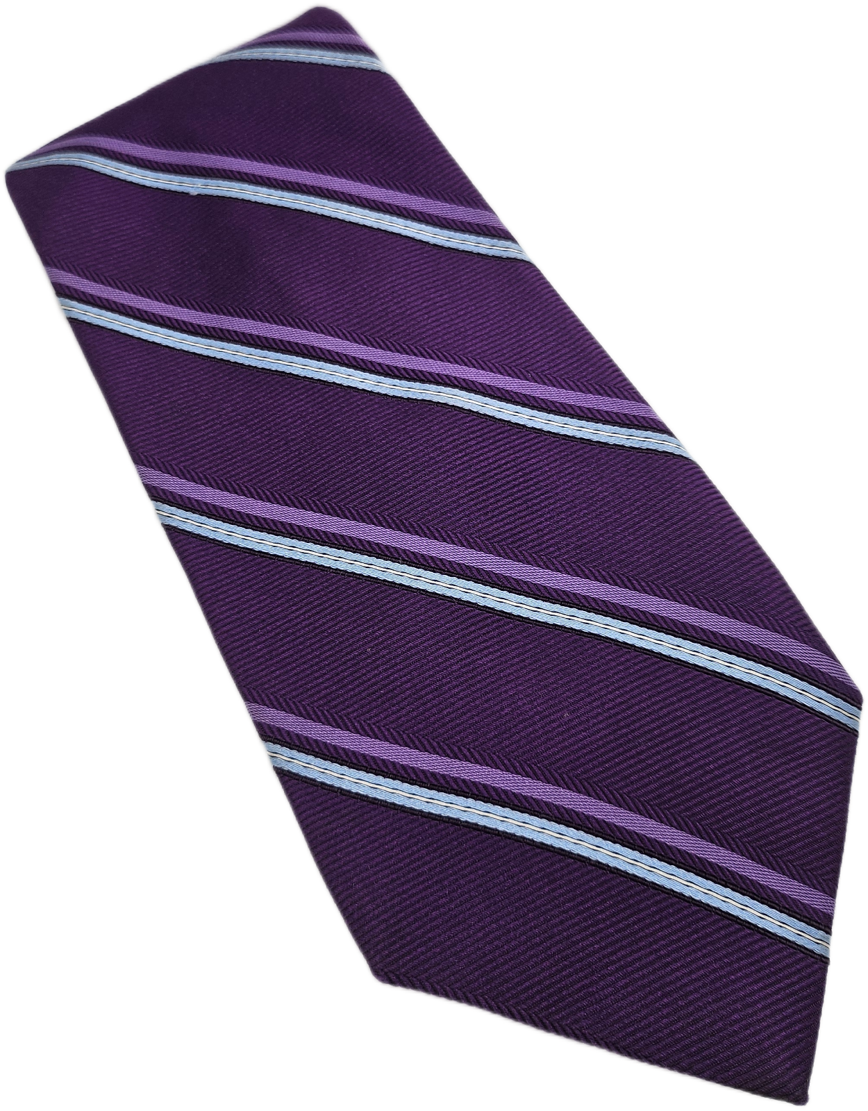 Brooks Brothers Purple Striped Silk Tie