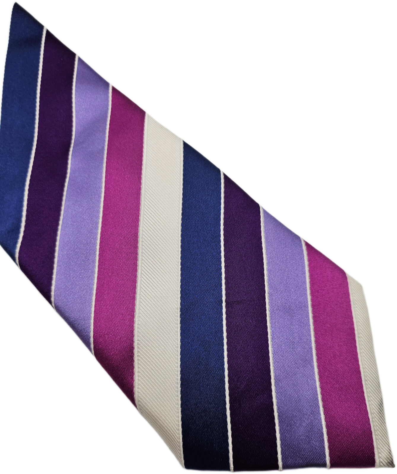 Marks & Spencer Silk Tie Mens Multi Block Diagonal Stripe Vintage Neck Tie BX26