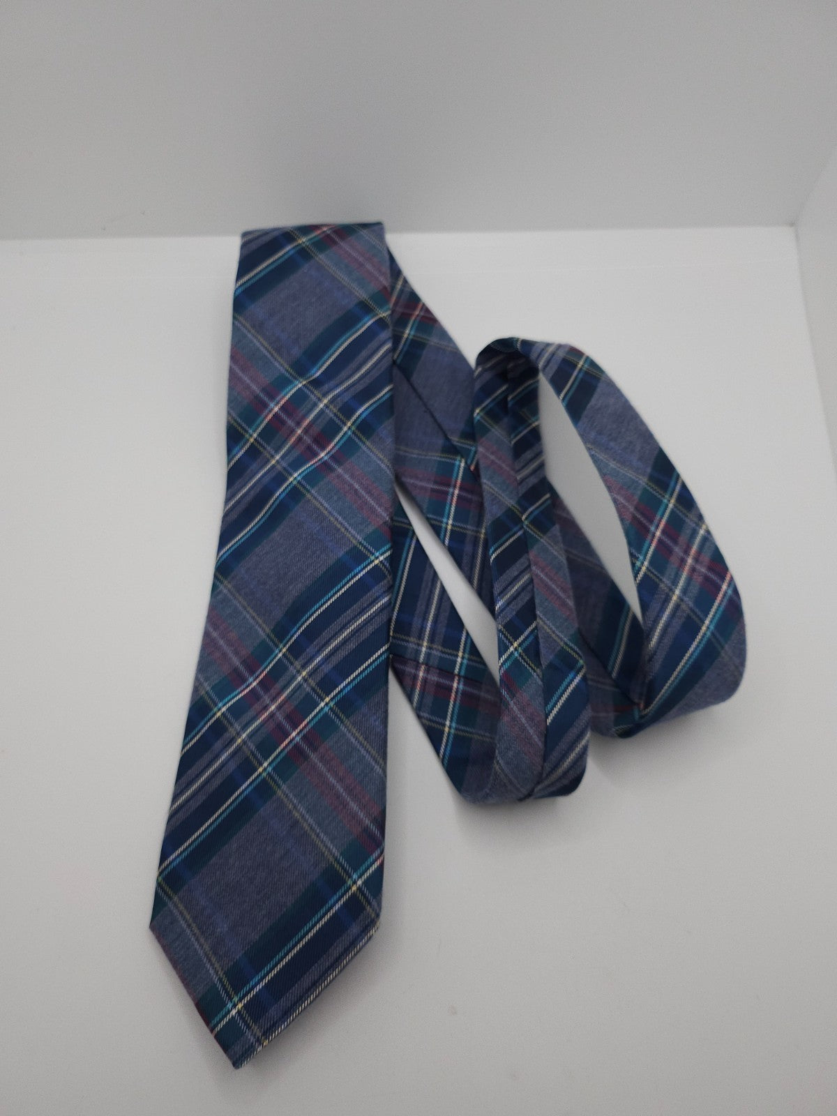 Charles Tyrwhitt Blue Tartan Plaid Silk Tie