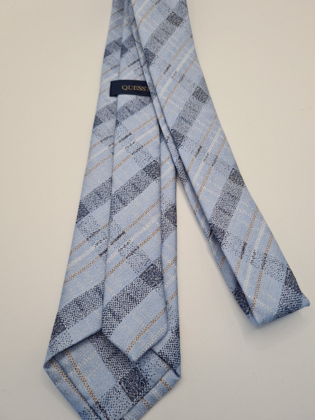 Blue Check Tartan pattern Wedding Formal Silk Tie | Designer Mens Tie UK Vintage Mens Tie UK BX14