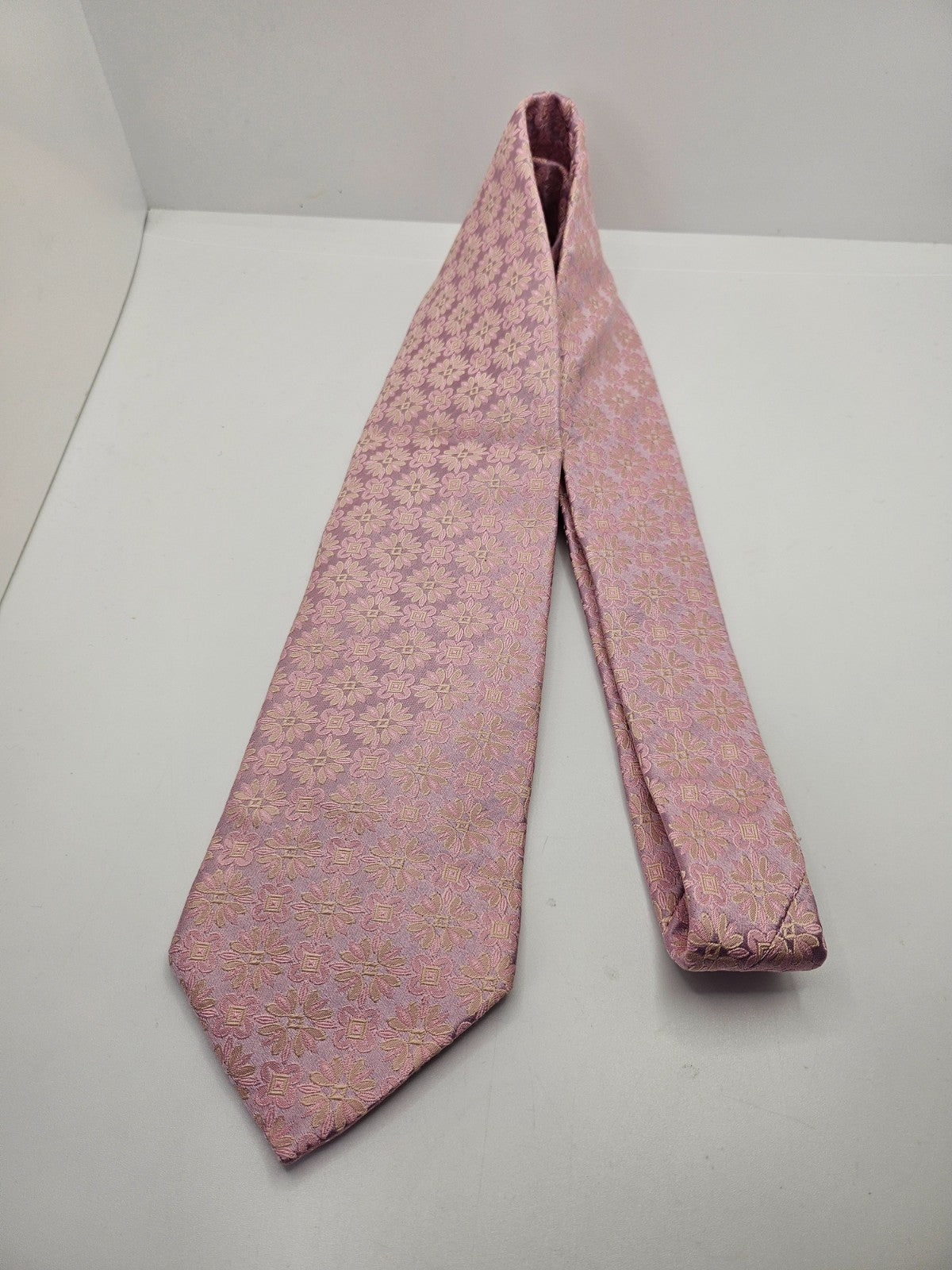 Ted Baker Endurance Silk Tie Mens Pink Geometric Floral Vintage Neck Tie BX15