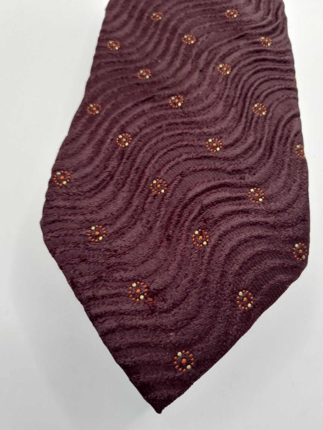 Ermenegildo Zegna Brown Wide Vintage Silk Tie | Designer Mens Tie UK  BX10