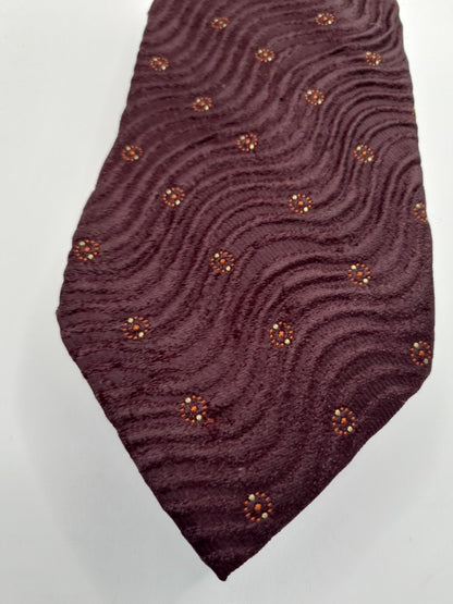 Ermenegildo Zegna Brown Wide Vintage Silk Tie | Designer Mens Tie UK  BX10