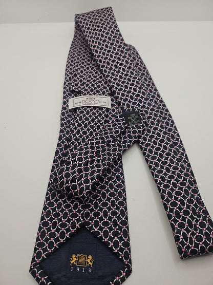 Hawes & Curtis blue Circle Pattern Mens Silk Tie Wedding Formal Neck Tie BX15