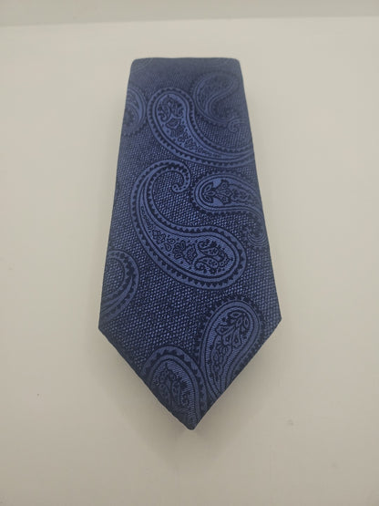 Charles Tyrwhitt Blue Paisley Jaquard Mens Silk Tie Wedding Formal Neck Tie BX13