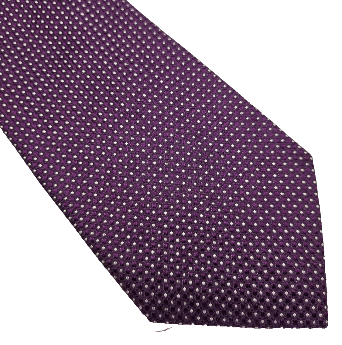 Charles Tyrwhitt Mens Silk Tie Purple Swiss Dot Vtg Retro Wedding Neck Tie R1