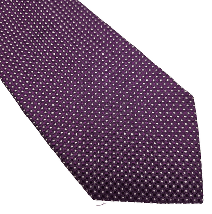 Charles Tyrwhitt Mens Silk Tie Purple Swiss Dot Vtg Retro Wedding Neck Tie R1